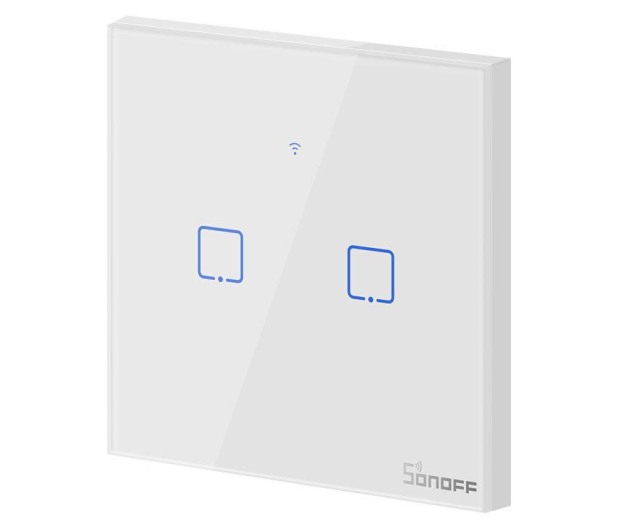 Sonoff Dotykowy Włącznik T1 EU TX (WiFi+RF433 2-kanałowy) - 524640 - zdjęcie 2
